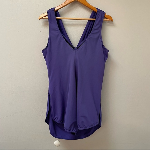 Lands’ End One Piece Purple Swimsuit Size 16DD - Picture 4 of 8